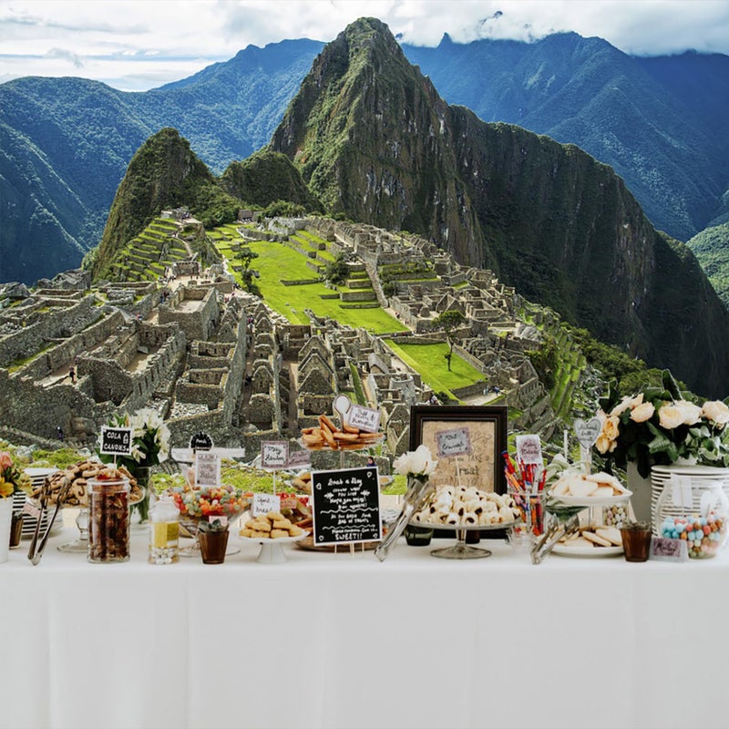 Baocicco 7x5ft Historic Sanctuary of Machu Picchu Backdrop Wedding Ceremony Honeymoon Backdrops Mvery Singleu Mveryu Picchu Machu Piddhu Backdrop Scenic Spots Ancient Buildings Photo Studio Props - Image 4